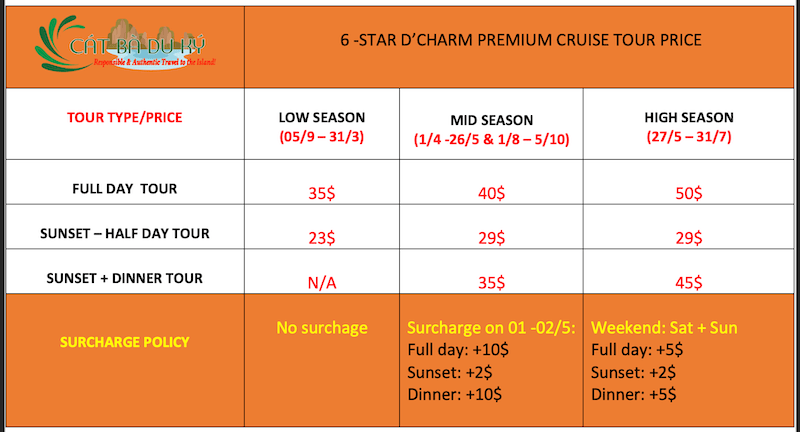Dcharm Premium cruise tour price