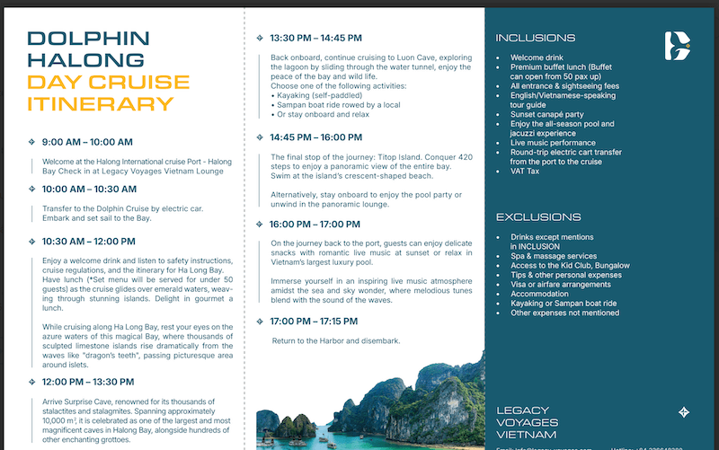 Dolphin Ha Long 1 day cruise