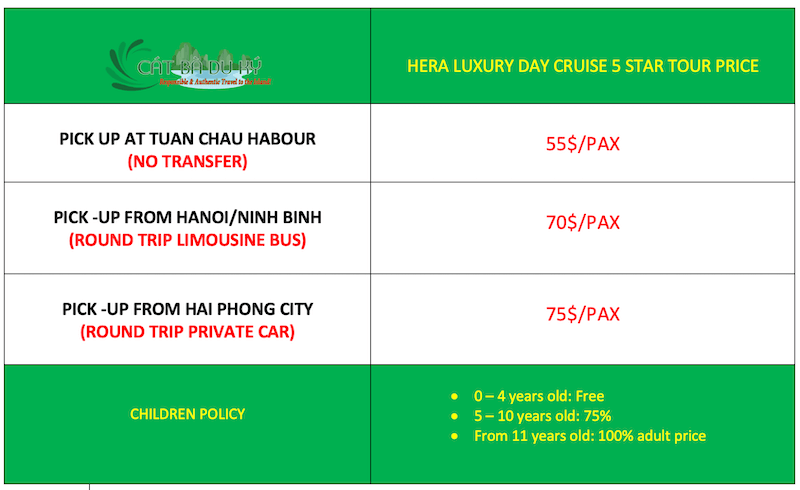 Hera day cruise tour price