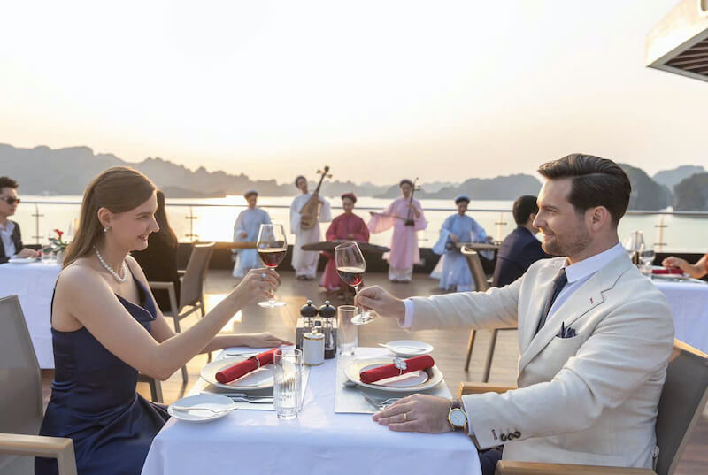 Dinner on overnight cruise