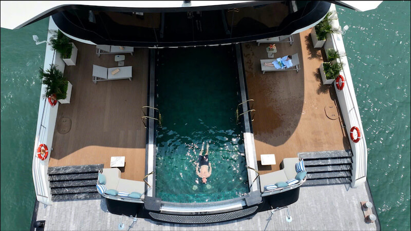 Swimming pool on cruise