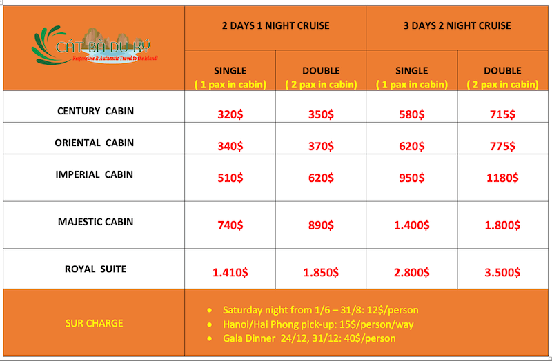Lamour cruise price