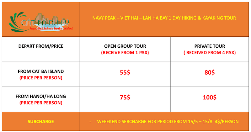 Navy peak hiking tour price
