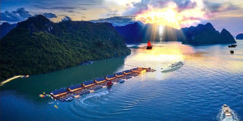 Lan Ha Bay floating house