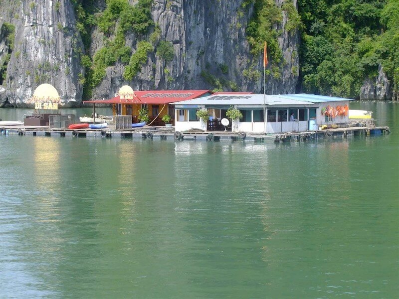 Floating house on Lan Ha Bay