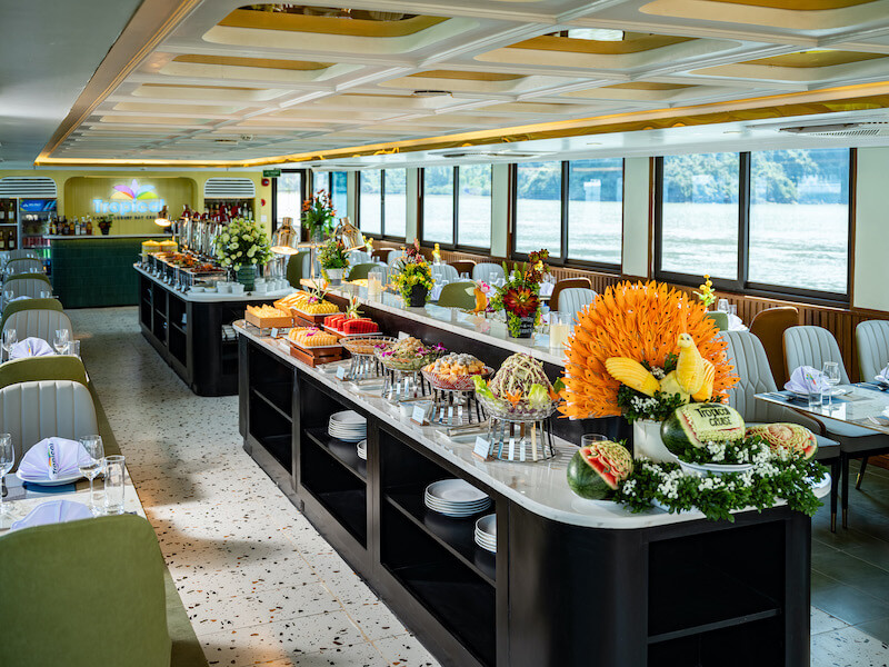 Buffet lunch on cruise