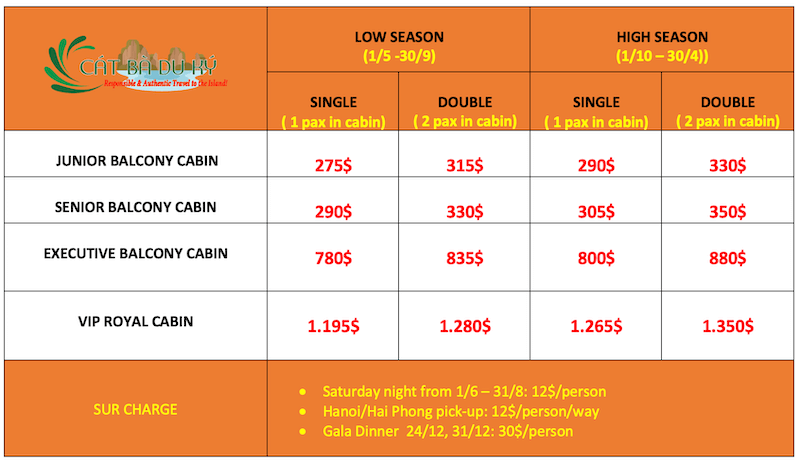 2 day 1 night Tulip cruise price
