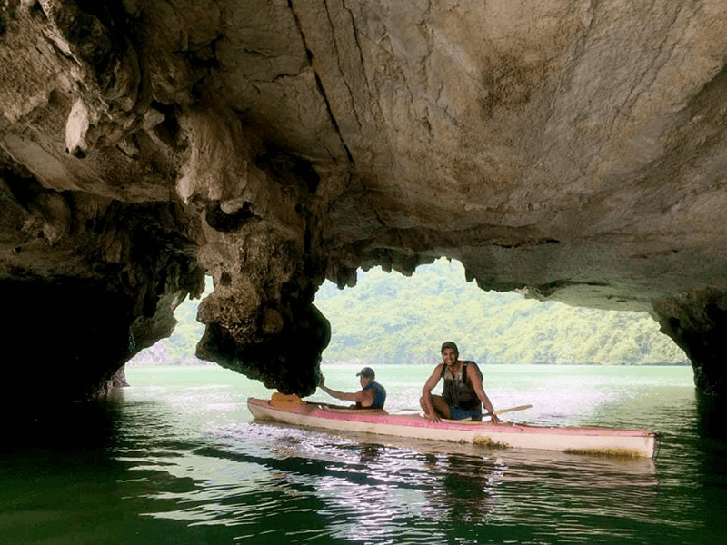 Kayak through Dark & Bright cave