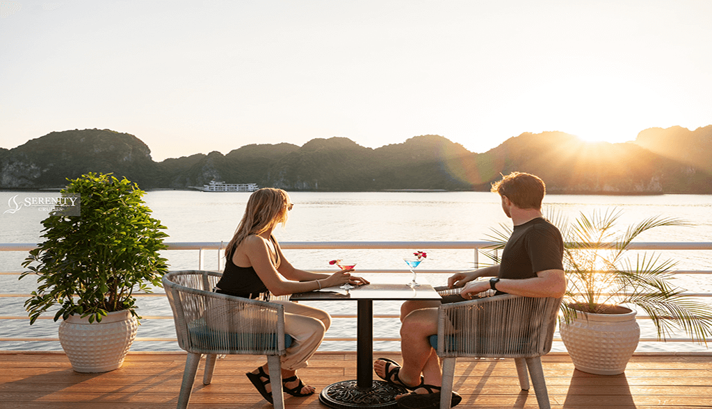 Enjoy sunset party on Lan Ha Bay 